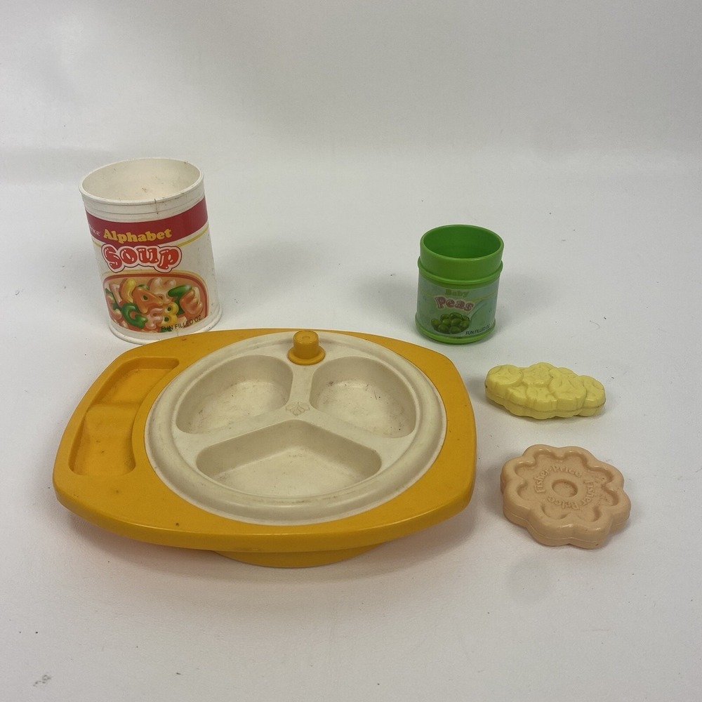 Fisher Price Fun With Foodβ Baby's Meal Time Fun Set #2150 Pretend Vintage 1987